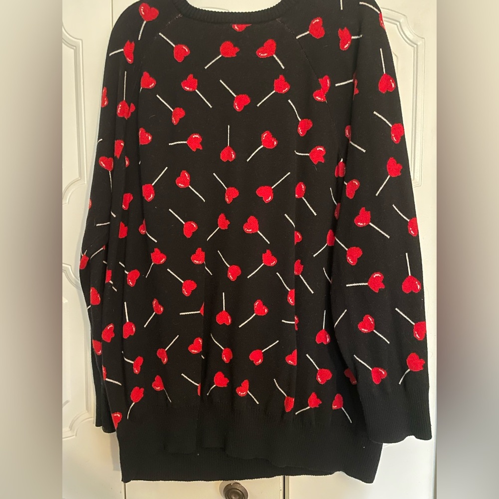 Torrid Lollipop Hearts Pullover Crew Sweater